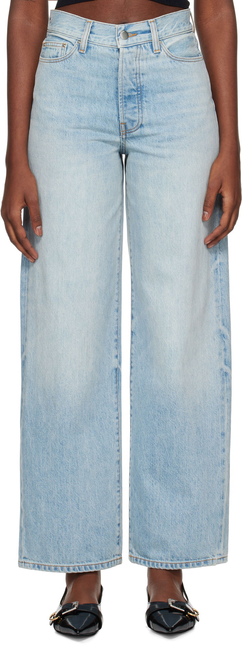 Džínsy AMIRI Wide Straight Jeans Modrá | AWDNGH1006