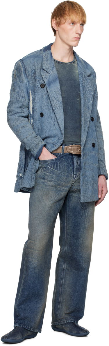 Bunda Diesel D-Pekka-Fsg2 Distressed Denim Blazer Modrá | A19364-068RQ-01, 3