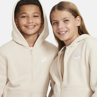 Mikina Nike Nike Sportswear Club Fleece Full-Zip Hoodie Béžová | FD3004-126, 4