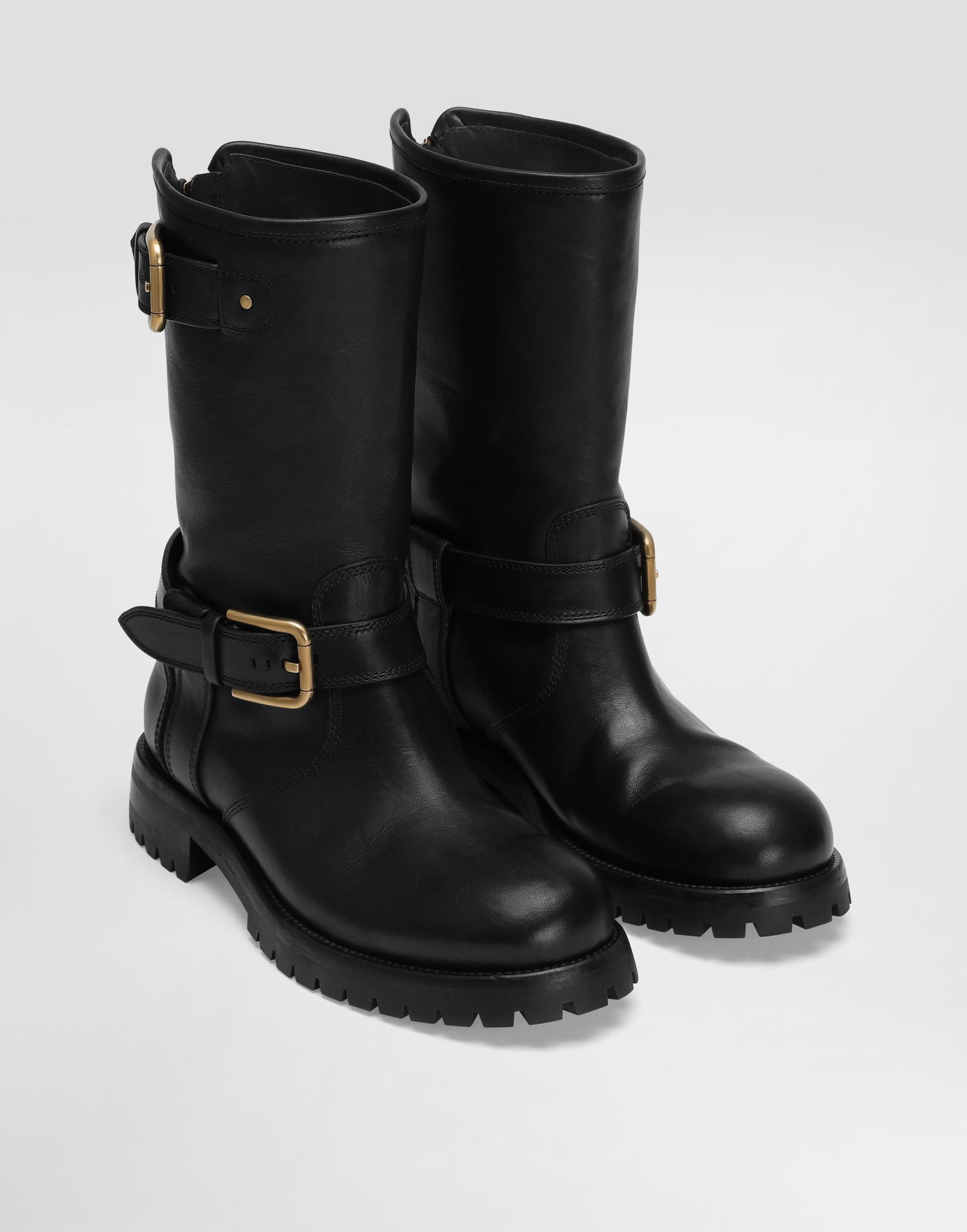 Doplnky Dolce & Gabbana Dolce & Gabbana Calfskin Biker Boots Čierna | CT1081AW35280999, 1