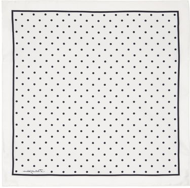 Šál Dolce & Gabbana Dolce&Gabbana Silk Polka-Dot Scarf Biela | FN093RGDCLA, 1