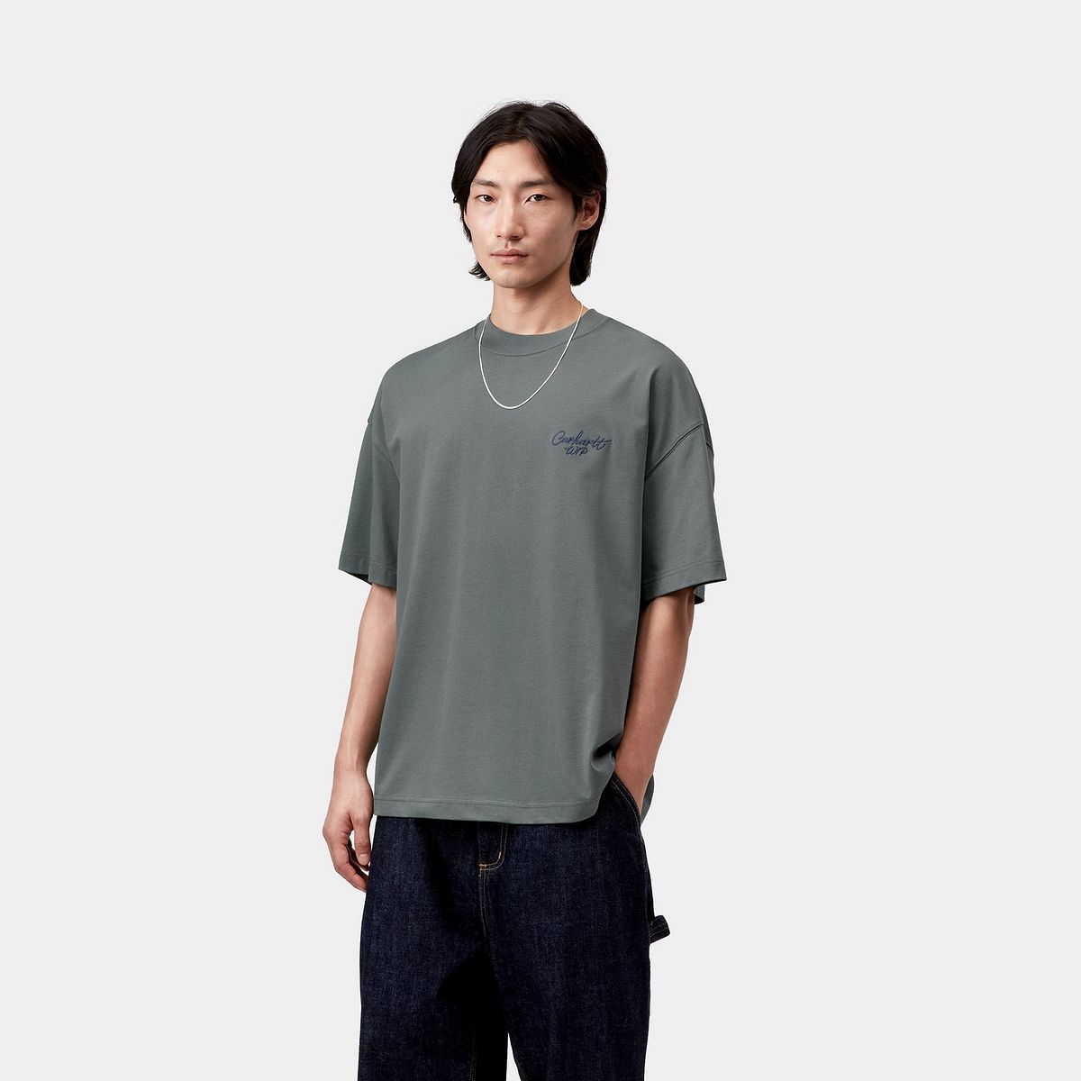 Tričko Carhartt WIP Short-Sleeve Signature Script T-Shirt Šedá | I033828_66, 0