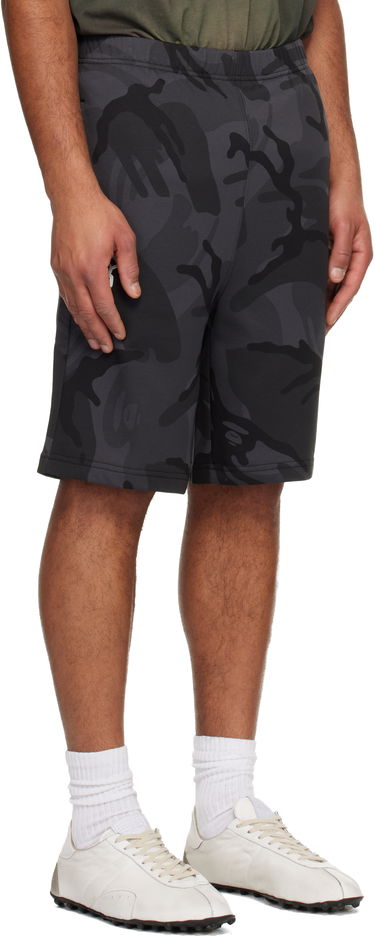Šortky AAPE by A Bathing Ape 'AAPENOW' Moonface Logo Camouflage Sweat Shorts Šedá | AAPSPMC601XBNBKZ, 1
