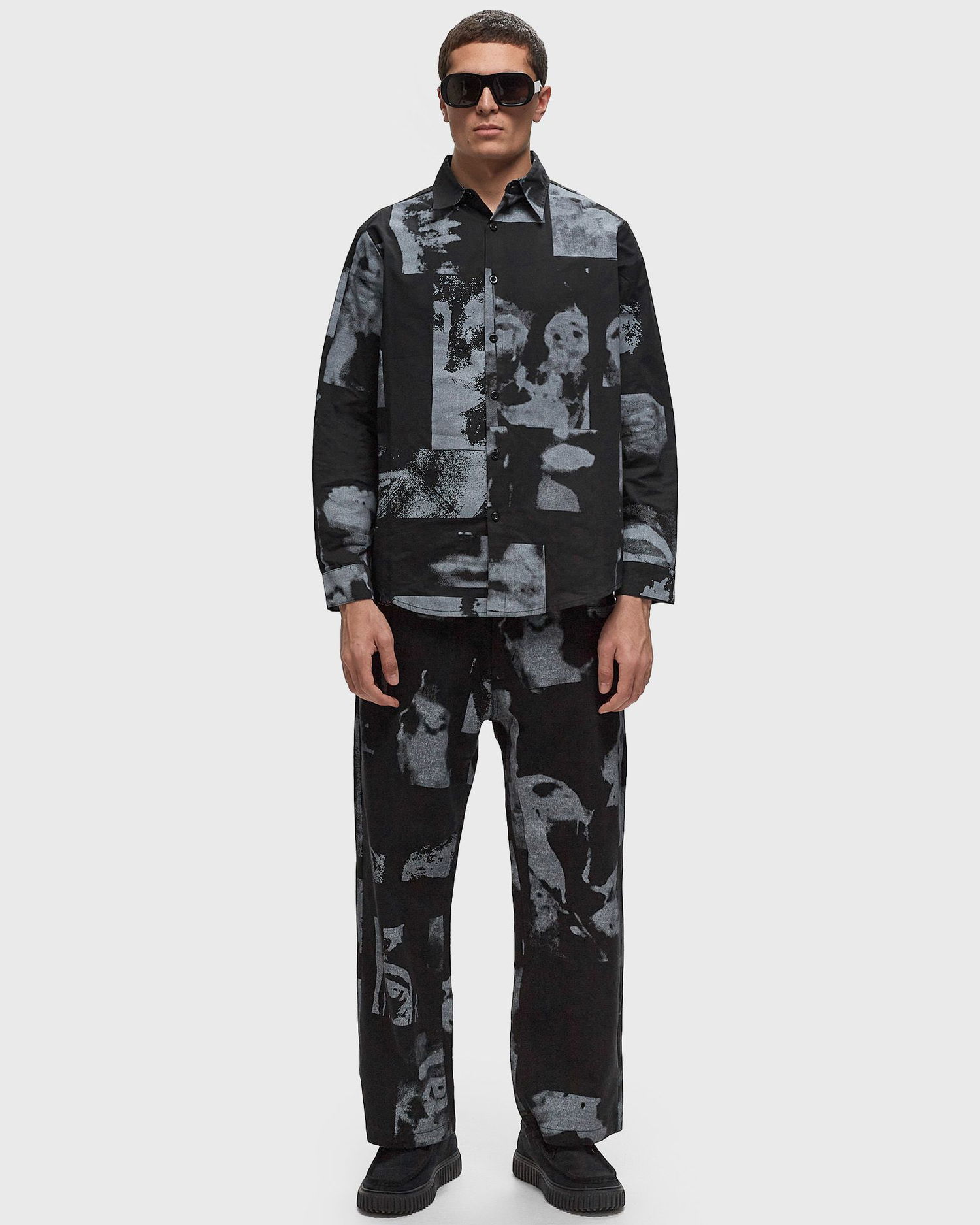 Košeľa KidSuper KidSuper Studios Collage Faces Button Up Shirt, Size M Čierna | AW24-LTP-12, 1