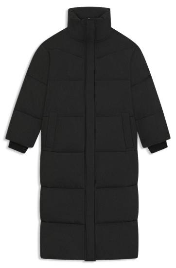Prešívaná bunda BOSS Long Puffer Jacket Water-Repellent Finish Čierna | 50548045