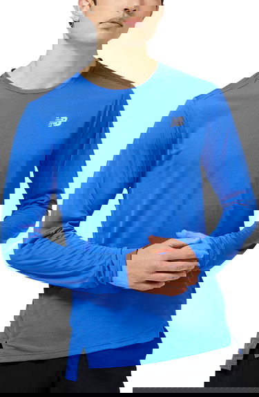 Tričko New Balance Accelerate Long Sleeve T-Shirt Modrá | mt23225-446, 0