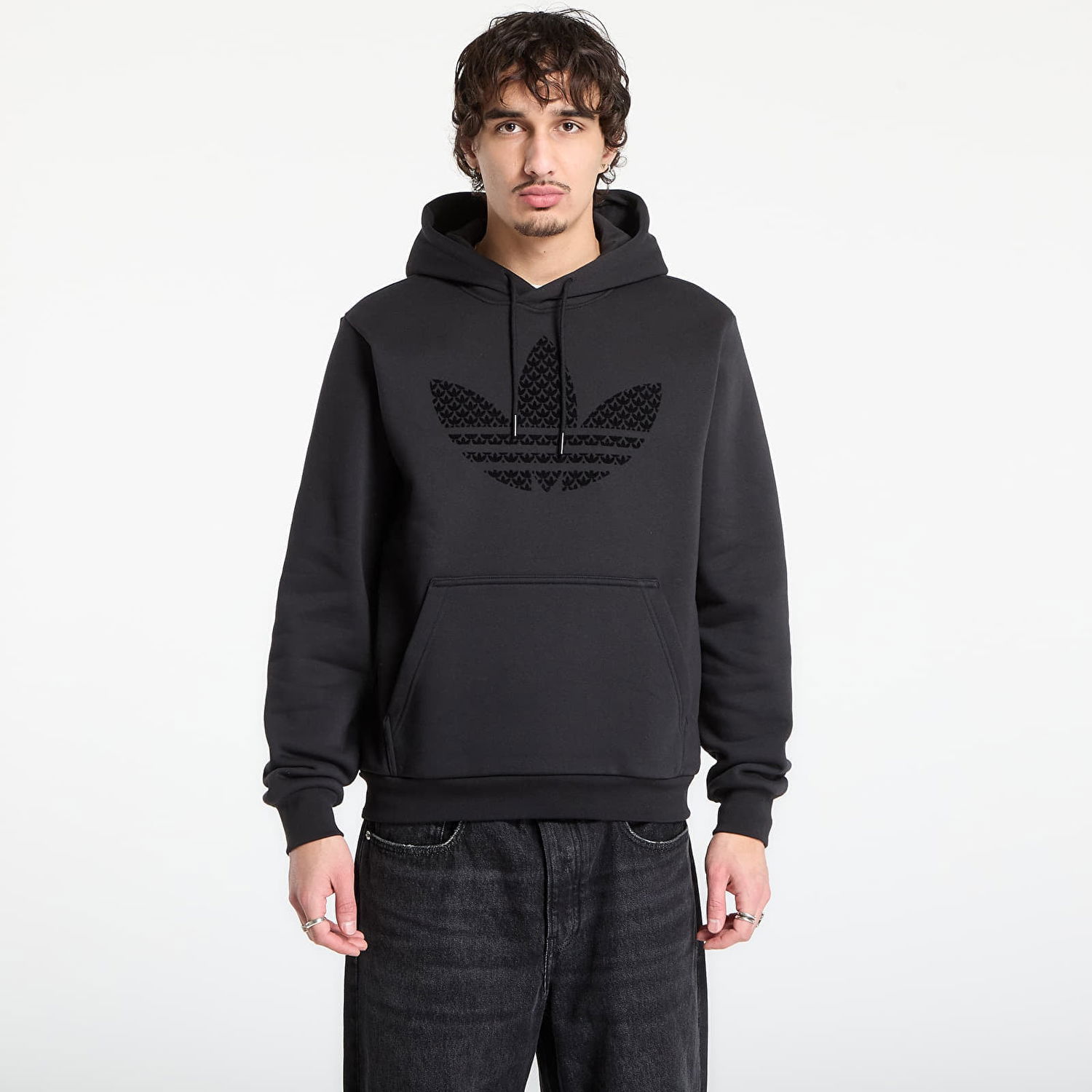 Mikina adidas Originals Monogram Trefoil Hoodie Čierna | KD1358, 0