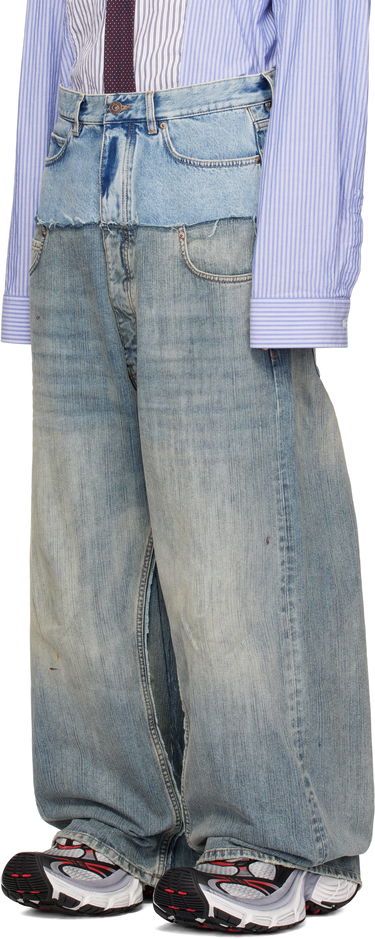 Džínsy Balenciaga Cut-Up Baggy Denim Jeans Modrá | 805094TRW903969, 3