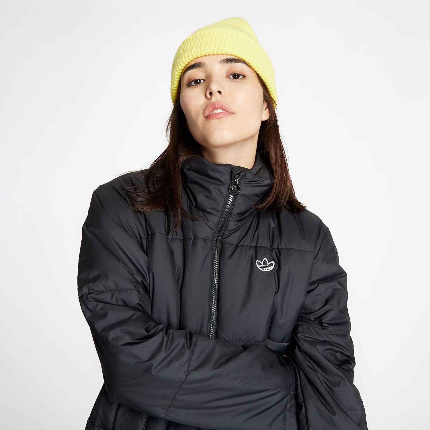 Prešívaná bunda adidas Originals Short Puffer Jacket Čierna | GK8554, 1