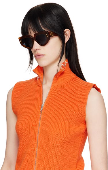 Slnečné okuliare Loewe Loewe Anagram Logo Thin Frame Sunglasses Hnedá | LW40155I@5153V 192337199707, 3