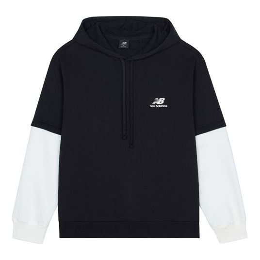 Mikina New Balance Colorblock Shoulder Drop Hoodie Čierna | AMT13342-BK