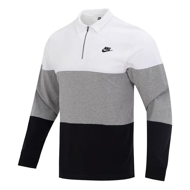 Polo tričko Nike Club Knit CB Long-Sleeve Top Čierna | FB7798-100