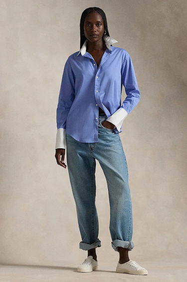 Košeľa Polo by Ralph Lauren Relaxed Fit Shirt With Classic Collar Modrá | 211891426, 2
