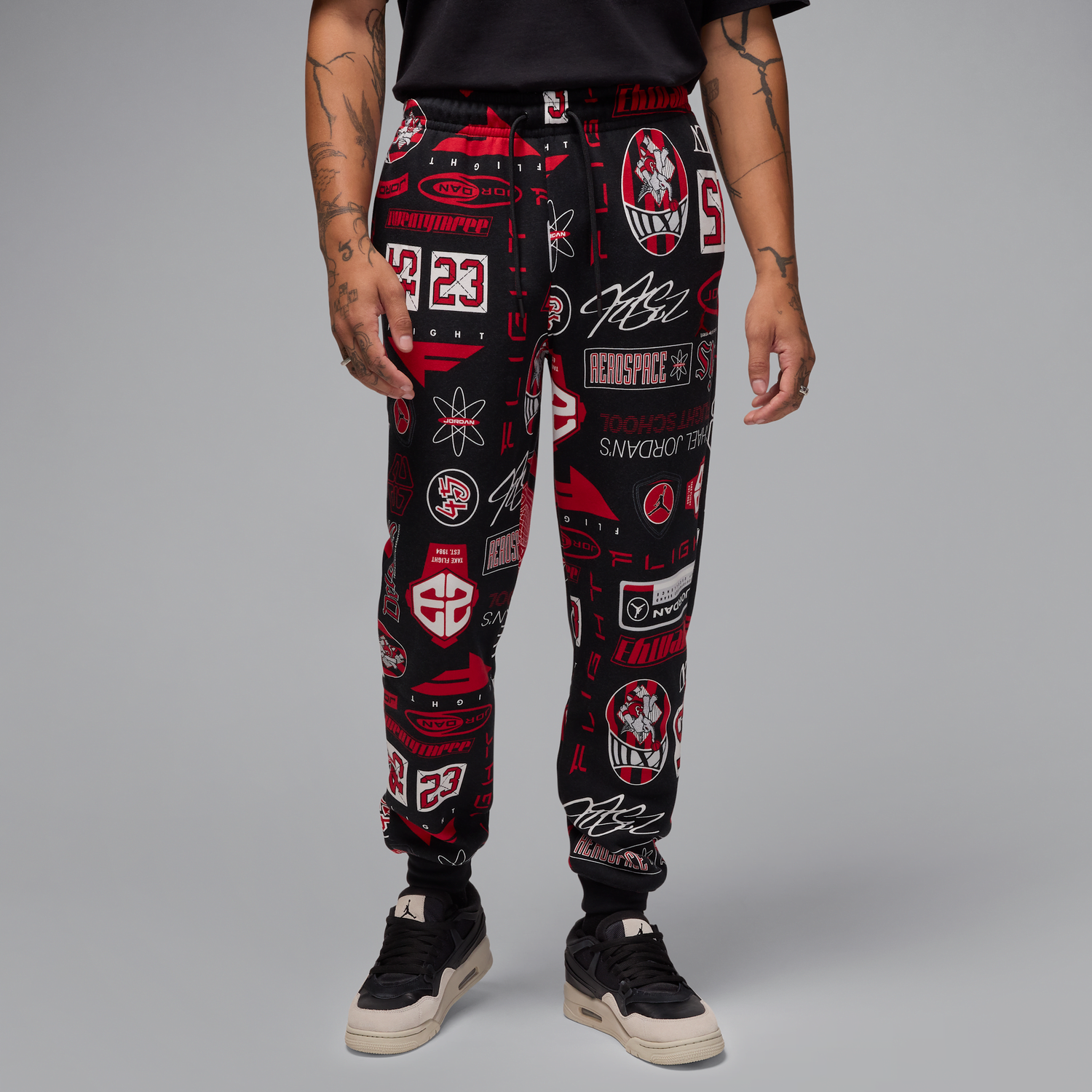 Tepláky Jordan Jordan Essentials Fleece Printed Pants Čierna | HM7257-010, 0
