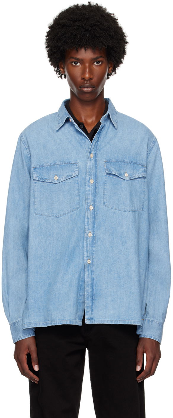 Košeľa Paul Smith PS Paul Smith Flap Pocket Shirt Modrá | M2R-647X-N22096-LT, 0