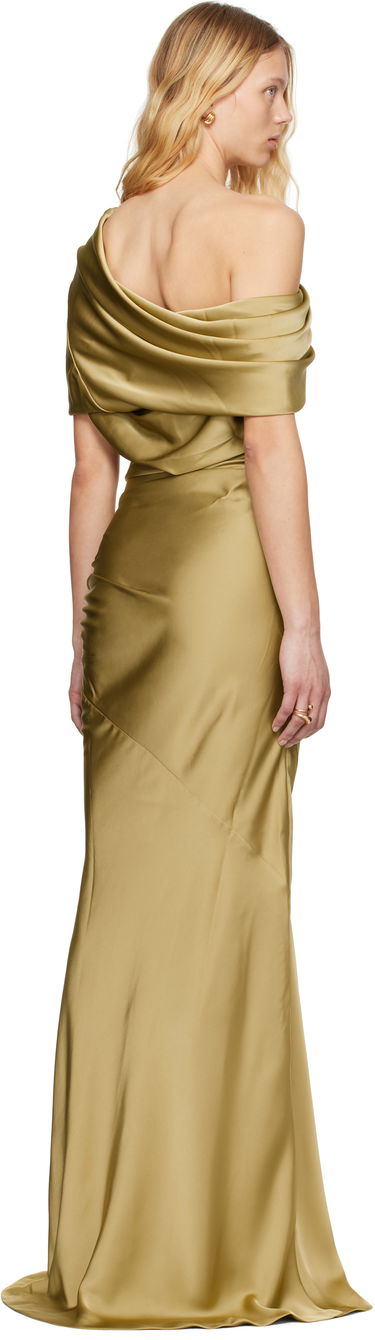Šaty Entire Studios Entire Studios One Shoulder Draped Maxi Dress Zelené | ESW-S25-6013-VI, 2