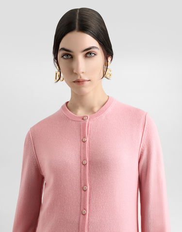 Sveter Dolce & Gabbana Dolce & Gabbana Cashmere Cardigan with Inside-Out Seams Ružová | FXV05TJBW0BF0473, 3