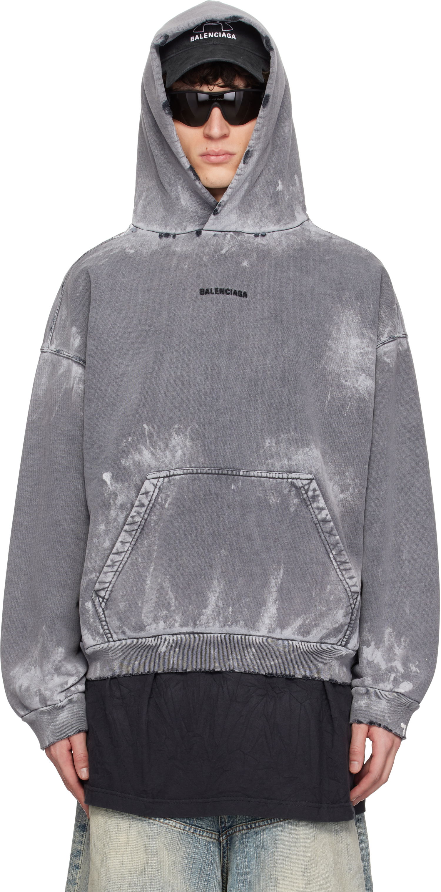 Mikina Balenciaga Balenciaga Medium Fit Hoodie Šedá | 767877TRVI9, 0
