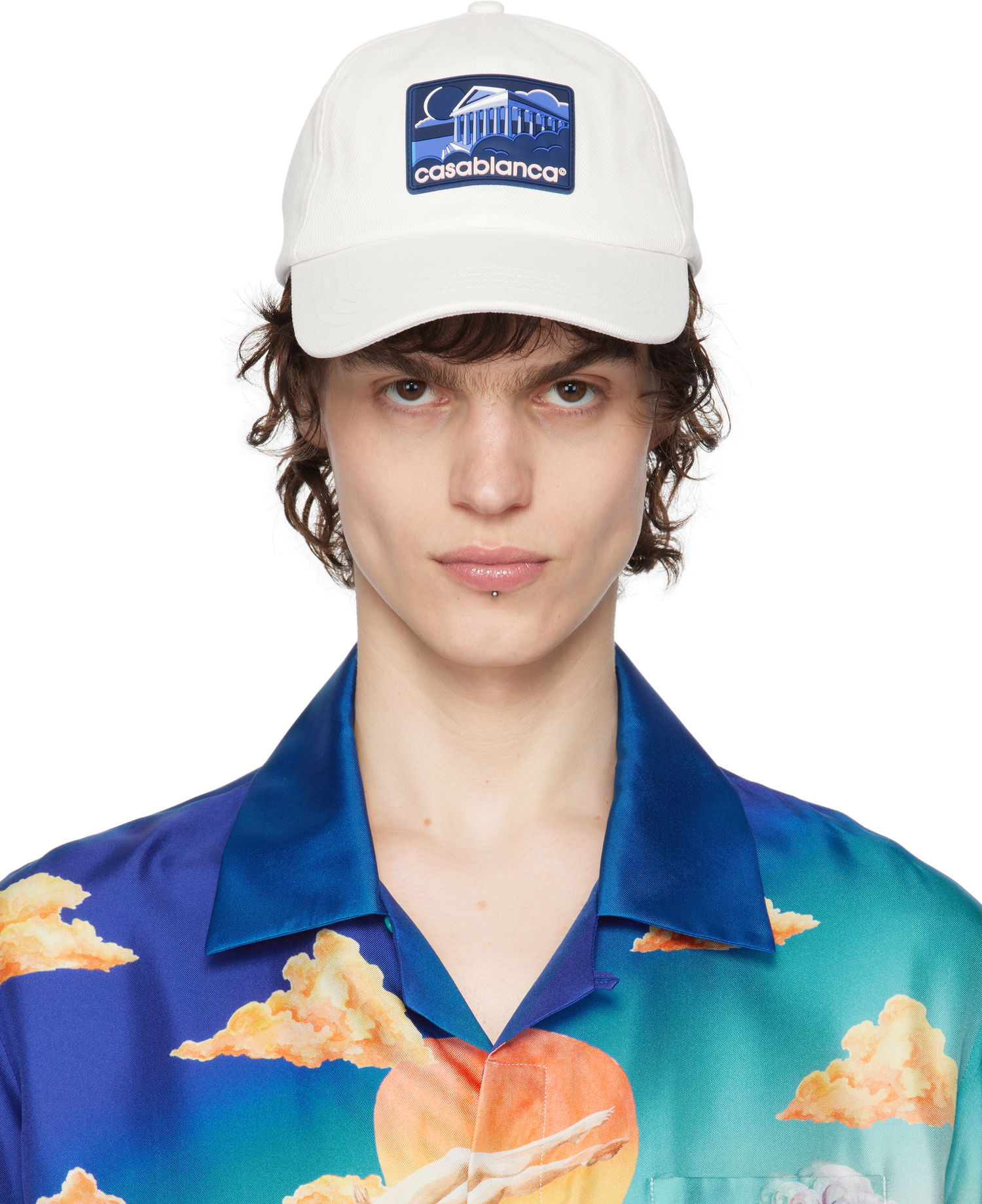 Šiltovka Casablanca Casablanca Greek Temple Baseball Cap Biela | APS25-HAT-002-04, 0