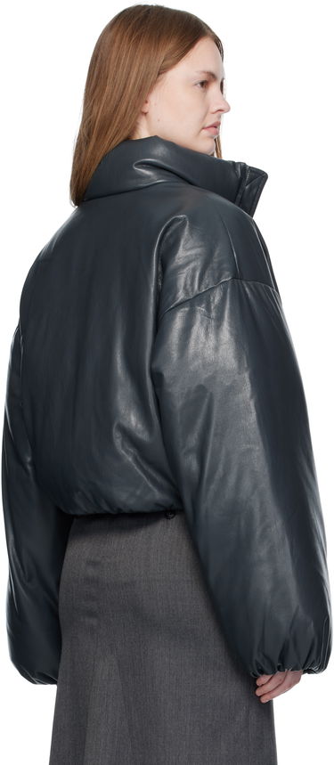 Prešívaná bunda Nanushka Nanushka Lilima Cropped Vegan Leather Puffer Jacket Čierna | NW25PFJK01655, 2