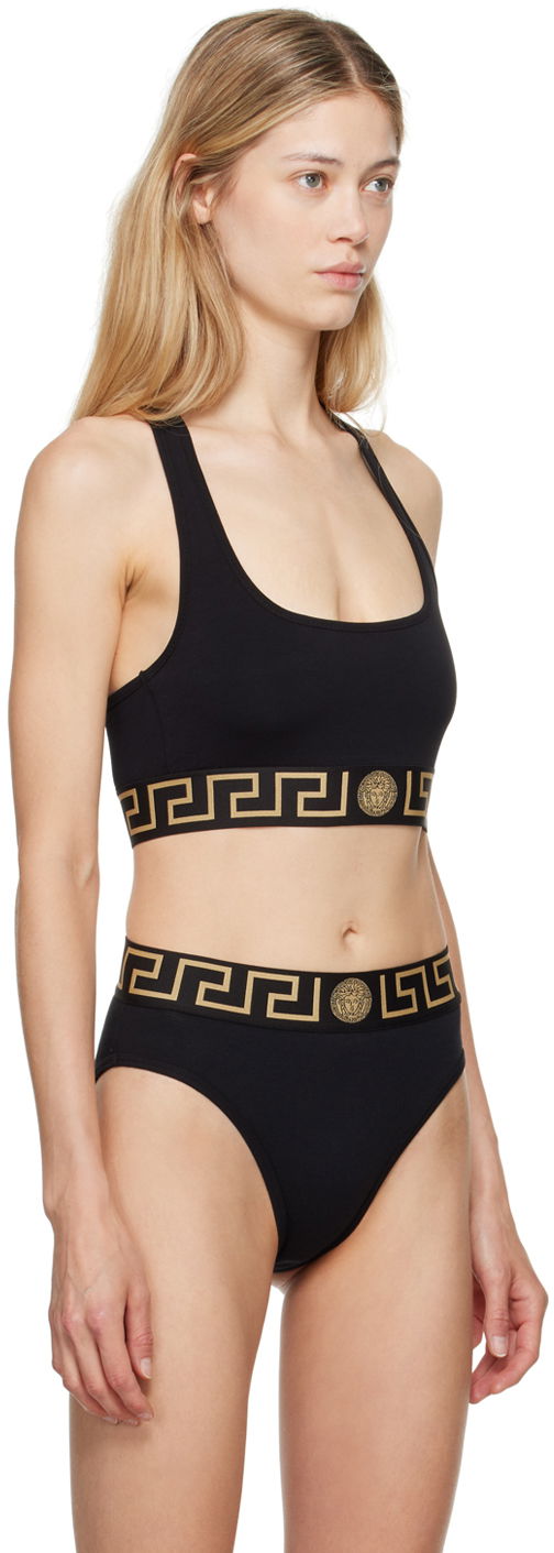 Podprsenka Versace Versace Greca Border Scoop Bralette Čierna | AUD01039_1A10011_A1008, 1