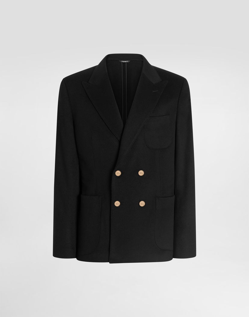 Bunda Dolce & Gabbana Double-breasted Portofino Cashmere Jacket Čierna | G2NZ2TGJ763N0000