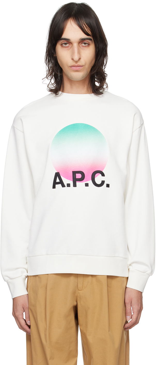 Mikina A.P.C. Sunset Sweatshirt Biela | COEIP-H27905