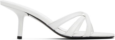 Starostlivosť o obuv BY FAR BY FAR Julie Creased Calf Leather Heeled Sandals Biela | MWFHO020CL034WH025PL, 0
