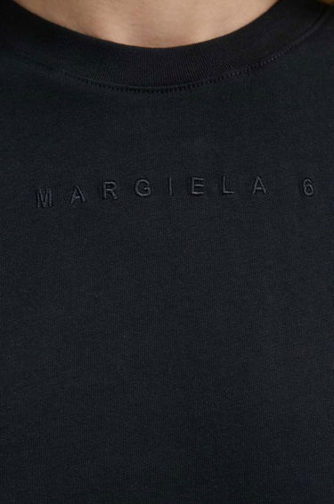 Tričko Maison Margiela MM6 Maison Margiela Black Embroidered Logo T-Shirt Čierna | S52GC0247.S24312, 4