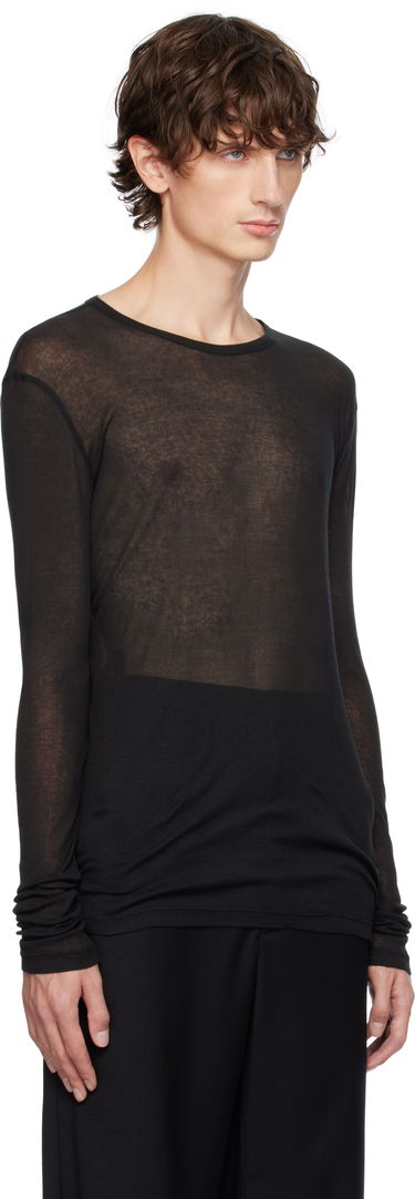 Sveter Ann Demeulemeester Ann Demeulemeester Greg Long Sleeve T-Shirt Čierna | 2402-M-JTS12-35-FA434-099, 1