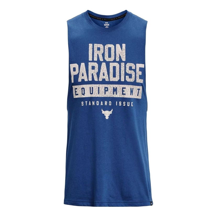 Tielko Under Armour Project Rock Iron Muscle Tank Modrá | 1377290-471