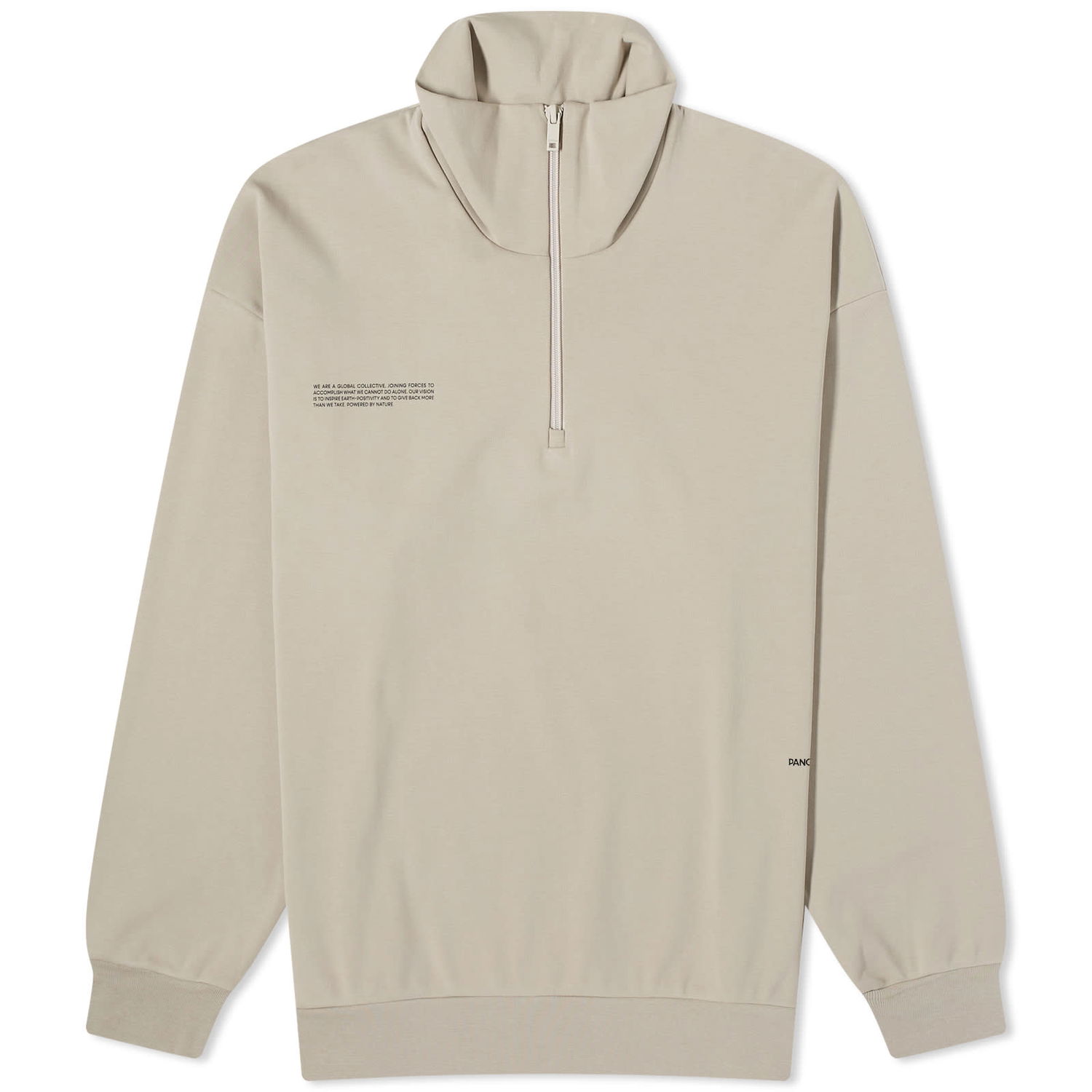 Sveter PANGAIA Pangaia Double Jersey Half Zip Sweatshirt Béžová | 100017489270, 0