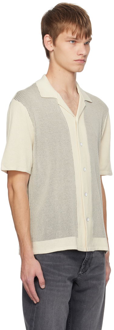 Košeľa rag & bone Harvey Striped Knitted Shirt Biela | MBS22S013KI13, 1