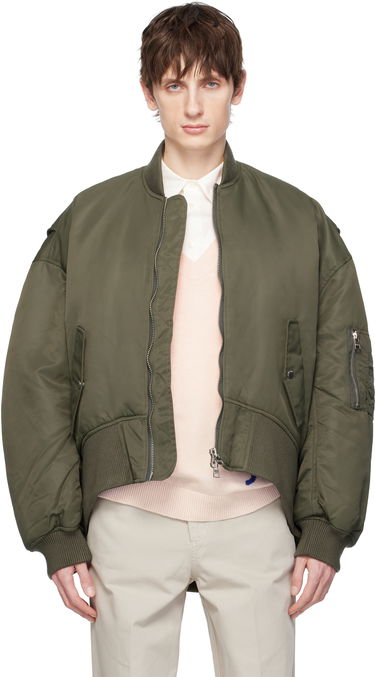 Bomber bunda JW Anderson JW Anderson Oversized Bomber Jacket with Curved Hem Zelené | JK0357-PG1696, 0