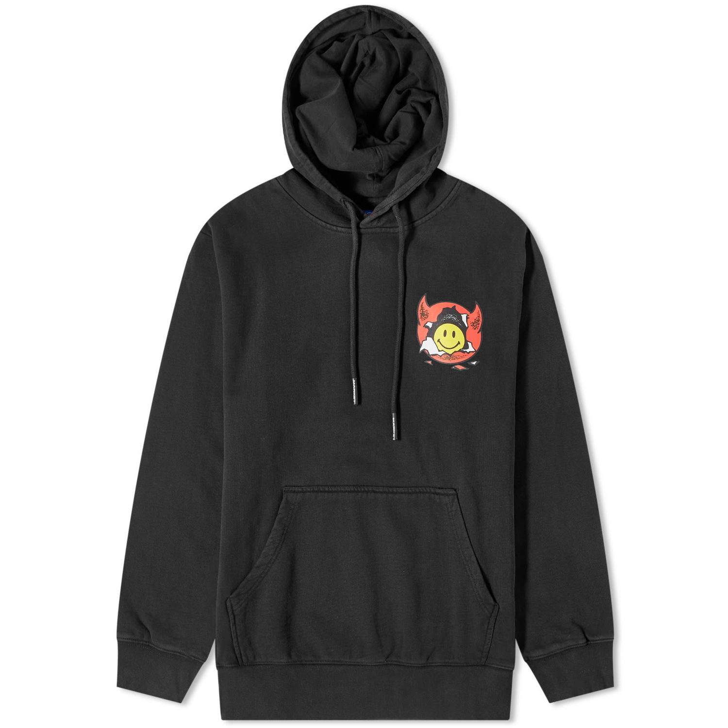 Mikina MARKET Smiley Inner Peace Hoodie Čierna | 397000508-BLK, 0