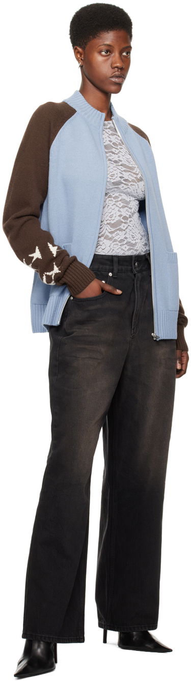 Sveter We11done We11done Zip Cardigan Modrá | WD-KJ0-24-620-U-SK, 3
