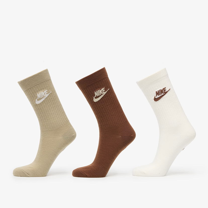 Ponožky Nike Sportswear Everyday Essential Crew Socks 3-Pack Biela | DX5025-904