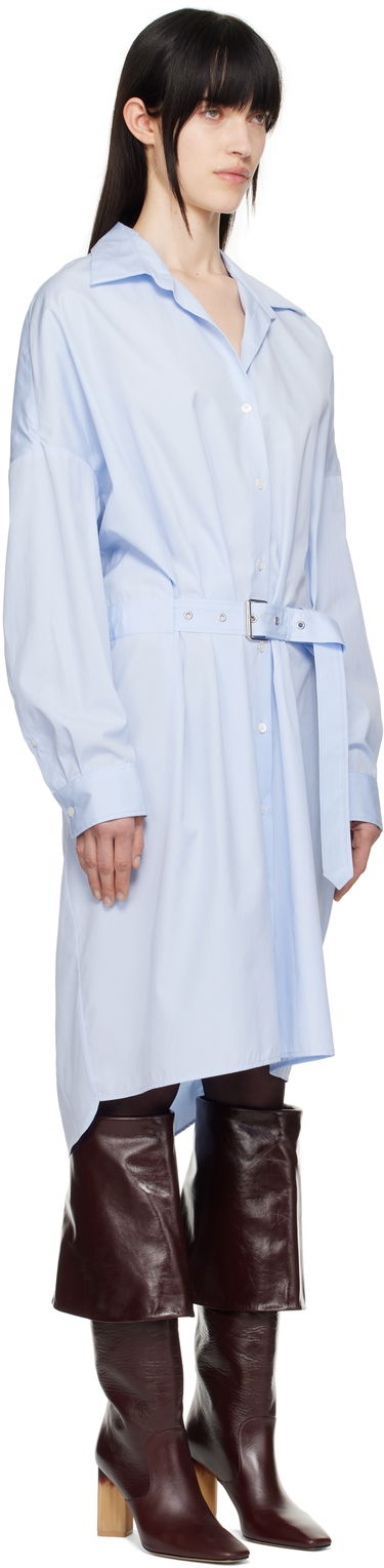 Šaty Dries Van Noten Dries Van Noten Belted Shirt Midi Dress Modrá | 251-011002-1466, 1