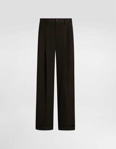 Nohavice Dolce & Gabbana Wool Gabardine Trousers Čierna | GP17DTFU21EN0000_1, 0