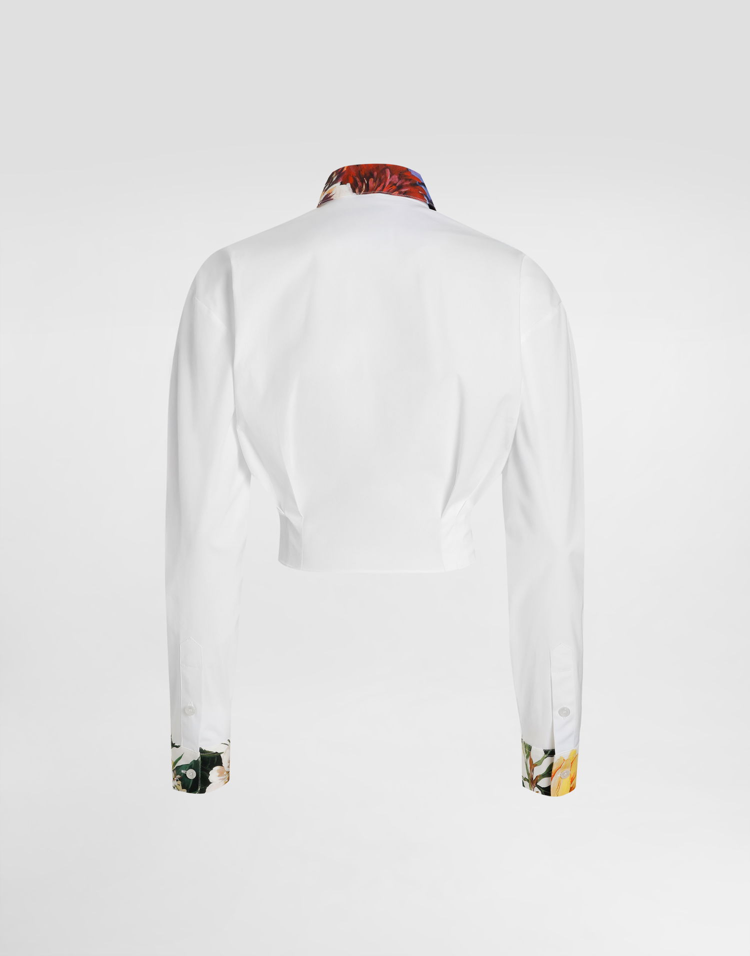 Košeľa Dolce & Gabbana Dolce & Gabbana Bouquet-Print Tie-Front Poplin Shirt Biela | F5S65TGDDCNW0800, 1