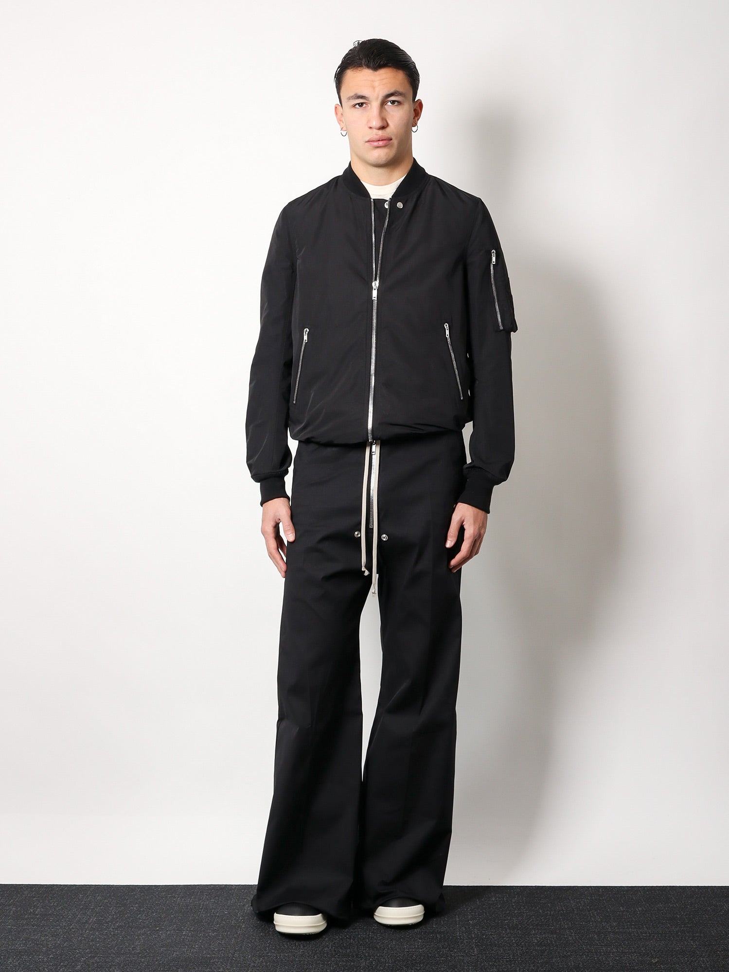Nohavice Rick Owens Wide-Leg Drawstring Trousers Rick Owens Čierna | RU01E5366TE09, 1