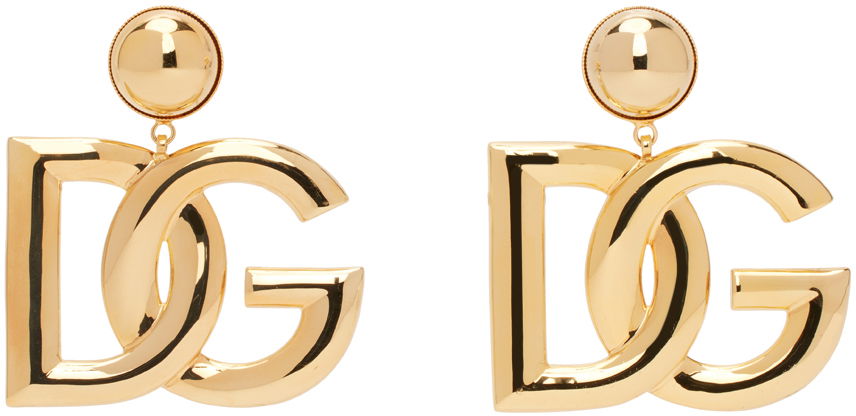 Náušnice Dolce & Gabbana Gold 'DG' Earrings Metalická | WEN6P3 W1111, 0