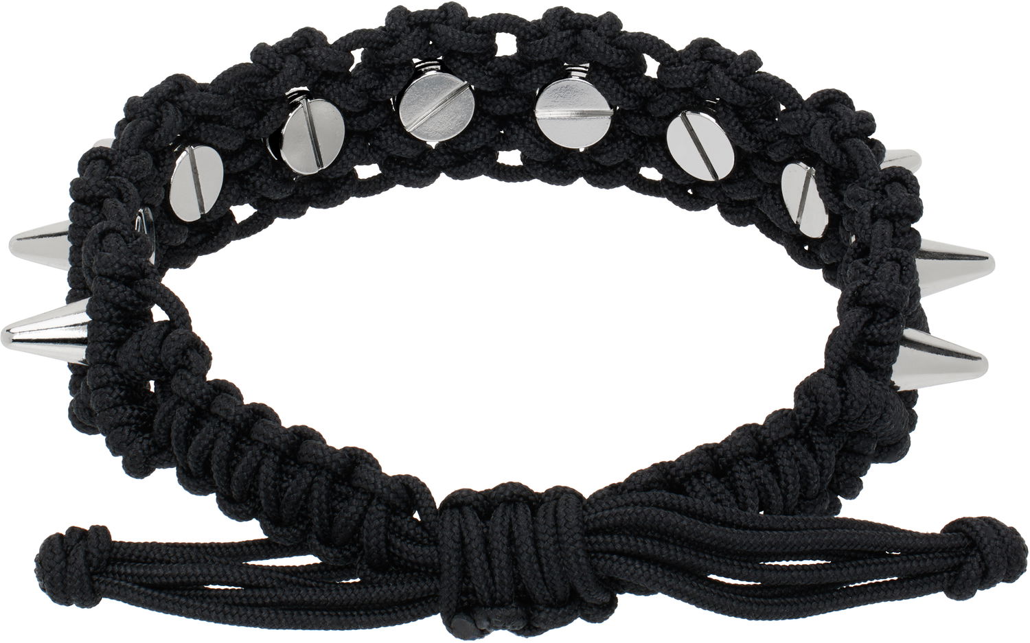 Náramok We11done We11done Handmade Studded Bracelet Čierna | WD-AJ0-25-599-U-BK, 1