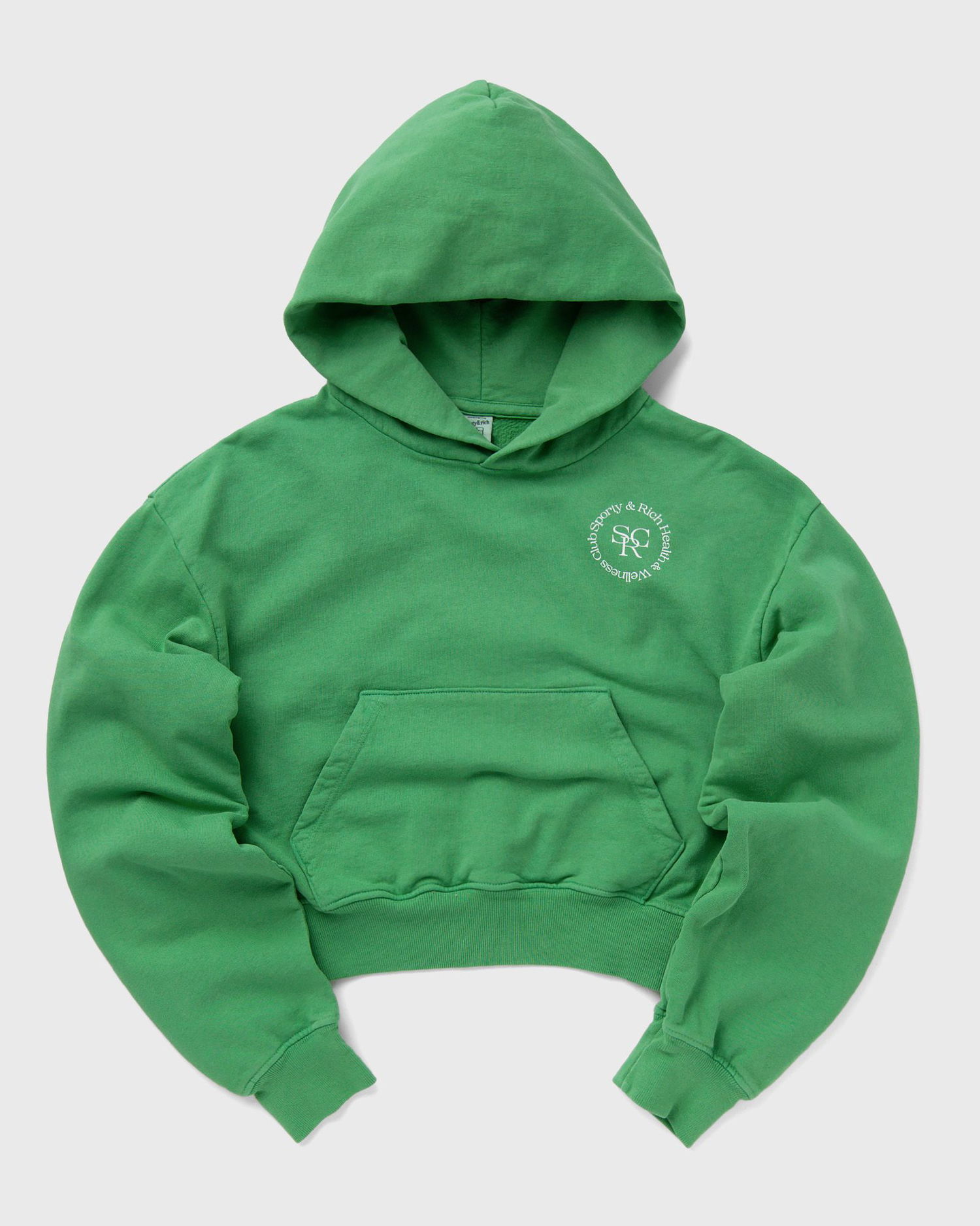 Mikina Sporty & Rich SRHWC Cropped Hoodie Zelené | WS070S405SV, 0