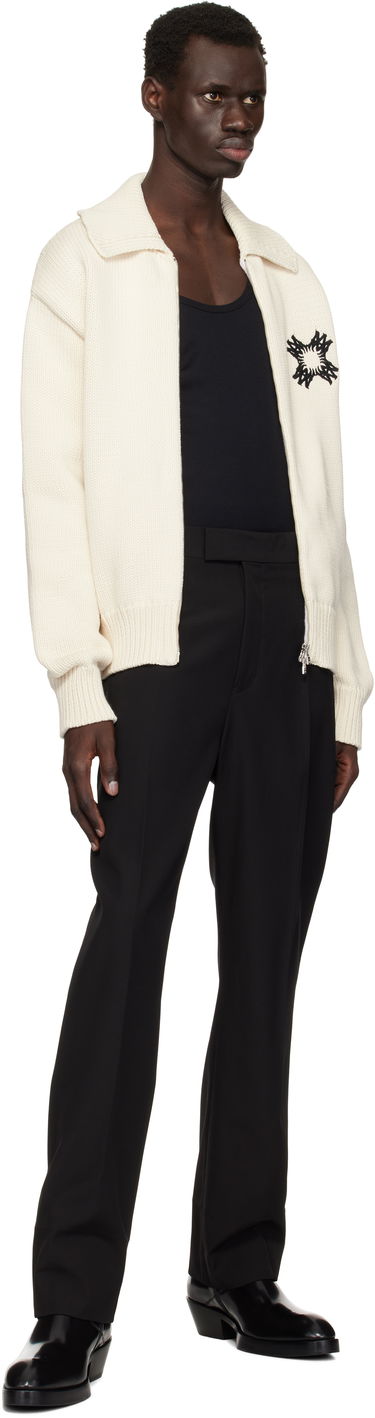 Sveter AMIRI AMIRI 'MA' Quad Zip Cardigan Biela | AMKNCD1061, 3
