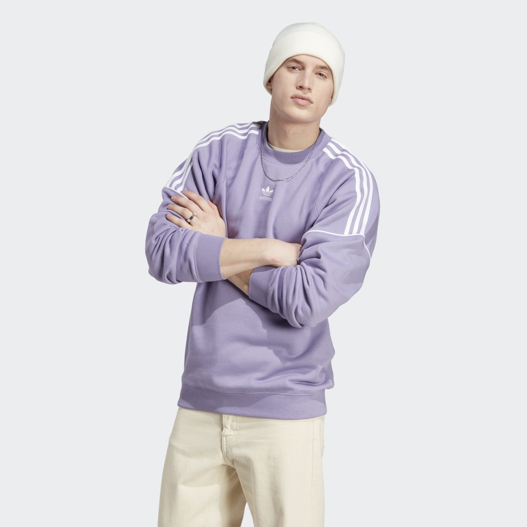 Mikina adidas Originals Rekive Crew Sweatshirt Fialová | HR8581, 0