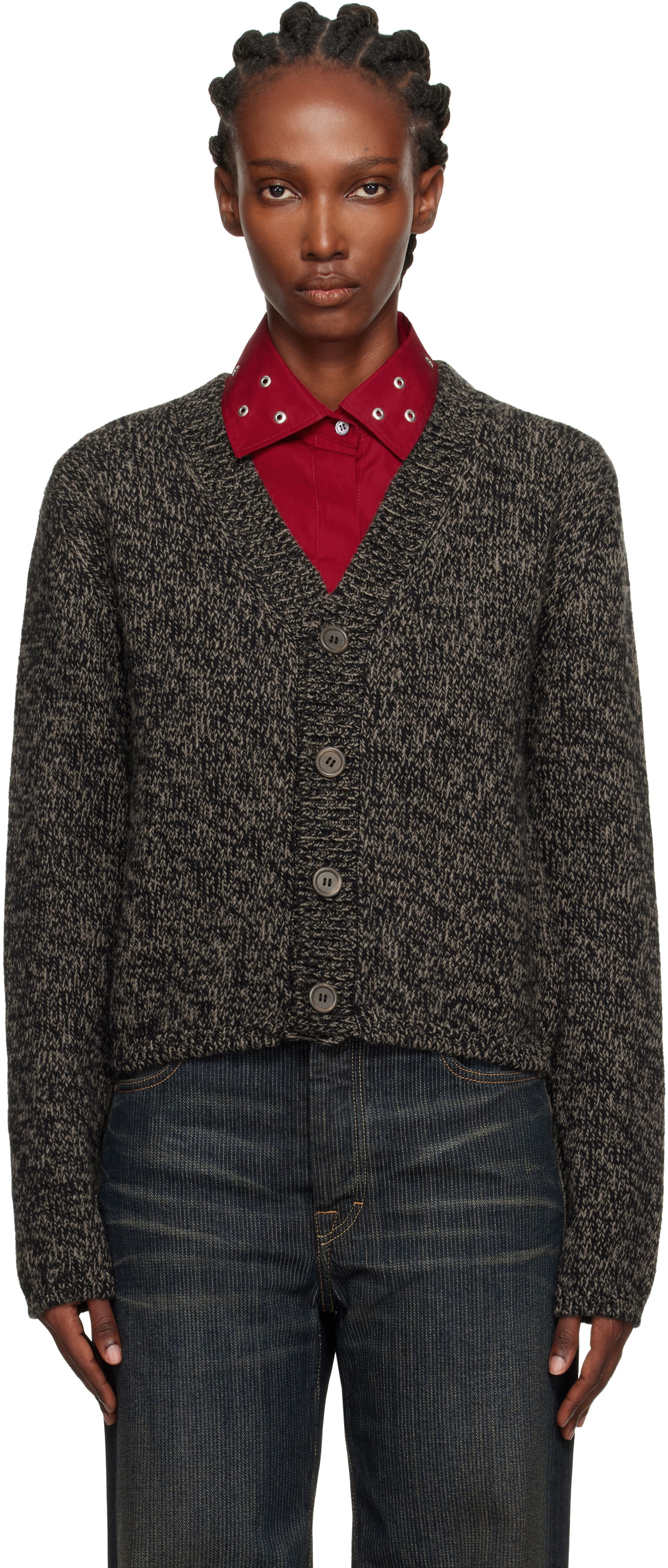 Sveter OUR LEGACY Our Legacy Academy Knit Cardigan Šedá | W4253AB, 0