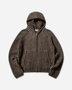Level Hooded Full-Zip Striped Sweater