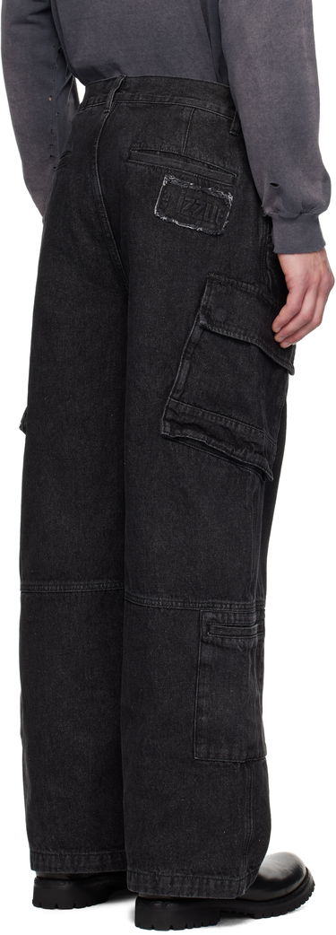Cargo nohavice izzue Izzue Faded Denim Cargo Pants Čierna | IZXPTN6530W4NBKX, 2