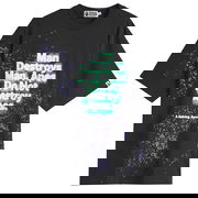 Spray Print Slogan T-Shirt